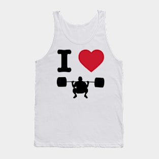 I Love Weightlifting Funny Tank Top